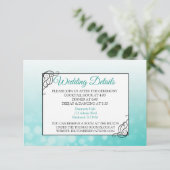 D'accompagnement Carte de détails du Mariage de bulles turquoises (Debout devant)