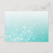D'accompagnement Carte de détails du Mariage de bulles turquoises (Dos)