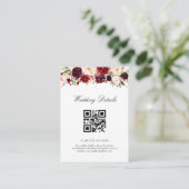 D'accompagnement carte de détails du mariage de code ou de bordeaux (Debout devant)