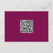D'accompagnement Carte de détails du Mariage de code QR du vin de m (Dos)