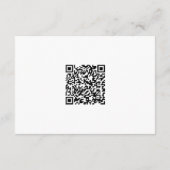 D'accompagnement Carte de détails du Mariage de code QR en blanc do (Dos)