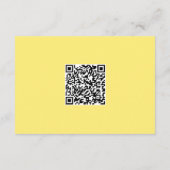 D'accompagnement Carte de détails du Mariage de code QR jaune beurr (Dos)