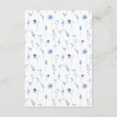 D'accompagnement Carte de détails du mariage de couronne bleu fleur (Dos)