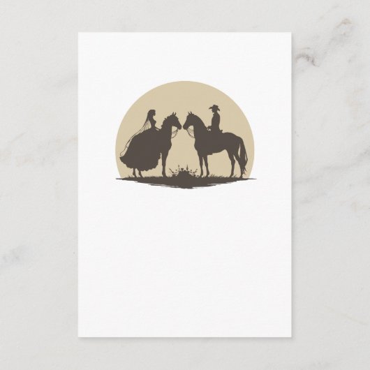 D'accompagnement Carte de détails du mariage de cowboy occidental (Dos)