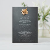 D'accompagnement Carte de détails du mariage de fleur métallique ru (Debout devant)