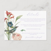 D'accompagnement Carte de détails du Mariage de fleurs vert Sage (Devant)