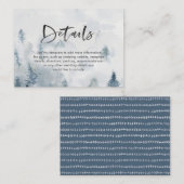 D'accompagnement Carte de détails du mariage de forêt d'aquarelle (Devant / Derrière)