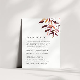 D'accompagnement Carte de détails du Mariage de récolte