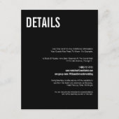 D'accompagnement Carte de détails du Mariage de typographie simple (Devant)