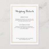 D'accompagnement carte de détails du mariage du cadre de feuille d' (Devant)