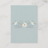 D'accompagnement Carte de détails du Mariage Dusty Blue Floral (Dos)
