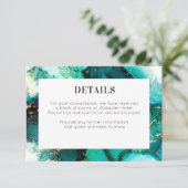 D'accompagnement Carte de détails du Mariage Emerald Jewel (Debout devant)