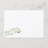 D'accompagnement Carte de détails du Mariage Feuille d'Olive (Dos)