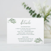 D'accompagnement Carte de détails du Mariage Feuille d'Olive (Debout devant)
