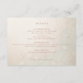 D'accompagnement Carte de détails du mariage floral (Dos)