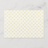D'accompagnement Carte de détails du Mariage géométrique Gold (Dos)