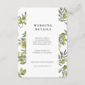 D'accompagnement Carte de détails du mariage motif des branches d'o (Devant)