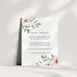 D'accompagnement Carte de détails du Mariage Peach Blossom