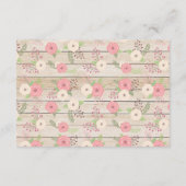 D'accompagnement Carte de détails du Mariage rustique rose et rose  (Dos)