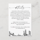 D'accompagnement Carte de détails du Mariage Skyline de New York, 3 (Devant)