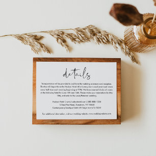 D'accompagnement Carte de détails du Mariage STÉLLA Minimaliste, 3,