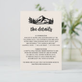 D'accompagnement Carte de détails du Mariage vintage Wilderness (Debout devant)