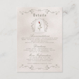 D'accompagnement CARTE DE DÉTAILS Élégante Rose rouge de beauté M