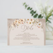 D'accompagnement Carte de détails fleur sauvage ivoire double arc (Debout devant)