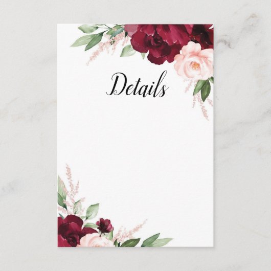 D'accompagnement Carte de détails floraux bien-aimés (Devant)