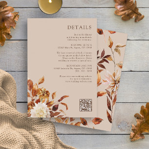 D'accompagnement Carte de détails floraux d'automne