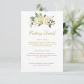 D'accompagnement carte de détails mariage à fleurs d'ivoire (Debout devant)