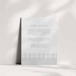 D'accompagnement Carte de détails Mariage Arabesque Perle d'argen
