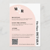 D'accompagnement Carte de détails Mariage Arch Pink (Devant)