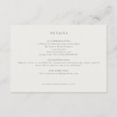 D'accompagnement carte de détails mariage blanc cassé (Dos)