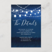 D'accompagnement Carte de détails Mariage bleu et argent avec code  (Devant)
