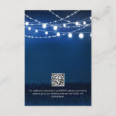 D'accompagnement Carte de détails Mariage bleu et argent avec code  (Dos)