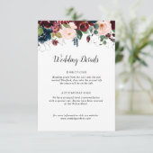 D'accompagnement carte de détails mariage bleu marine (Debout devant)