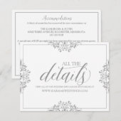 D'accompagnement Carte de détails mariage / carte d'information | N (Devant / Derrière)