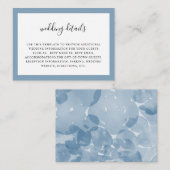 D'accompagnement Carte de détails mariage couleur bleu clair classi (Devant / Derrière)