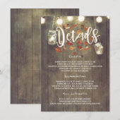D'accompagnement Carte de détails mariage de automne (Devant / Derrière)