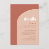 D'accompagnement Carte de détails mariage de l'arc en terre cuite d (Devant)