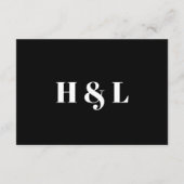 D'accompagnement Carte de détails Mariage de typographie moderne en (Dos)