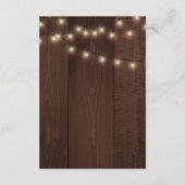 D'accompagnement carte de détails mariage en bois rustique (Dos)