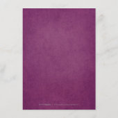 D'accompagnement Carte de détails mariage en dentelle dorée violet  (Dos)