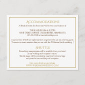 D'accompagnement Carte de détails mariage | Luxe Calligraphie (Or) (Dos)