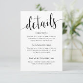 D'accompagnement Carte de détails Mariage Modern We Do (Debout devant)