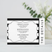 D'accompagnement Carte de détails Mariage moderne en bande noire et (Debout devant)