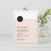 D'accompagnement Carte de détails mariage moderne modifiable en cou (Debout devant)