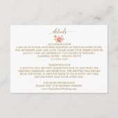 D'accompagnement Carte de détails Mariage Peach and Pink Peony Flow (Devant)