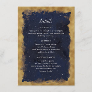 D'accompagnement Carte de détails Mariage Starry Night Celestin Sta